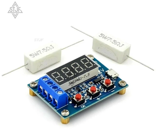 Alt view image 3 of 3 - AJMRTC ZB2L3 Battery Capacity Tester, LED Digital Display Discharge Meter, Load Resistance Tester for Lithium Battery, Lead-Acid Battery, Power Bank, Battery Capacity Measurement & Discharge Testing