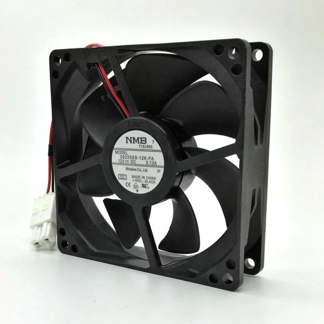 Alt view image 3 of 3 - AJMRTC Waterproof Cooling Fan, 9025 9cm DC12V IP54 Fan 09225SS-12K-FA, Waterproof Axial Fan for Refrigerator, Computer Cabinet, Power Supply, Industrial Equipment Heat Dissipation