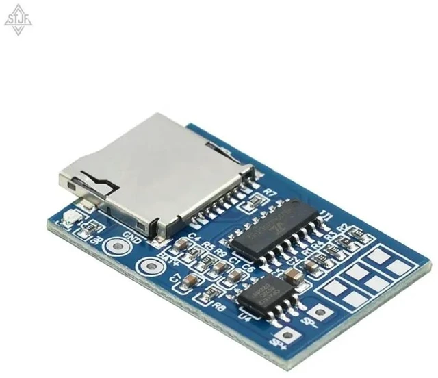 Alt view image 3 of 3 - AJMRTC Multi-purpose MP3 Decoding Module, 3.7-5V Power Supply 2W Mixed Mono Audio Board, Memory Playback TF Card MP3 Player Decoder Board for Electronic DIY Projects, Speaker Audio Upgrade