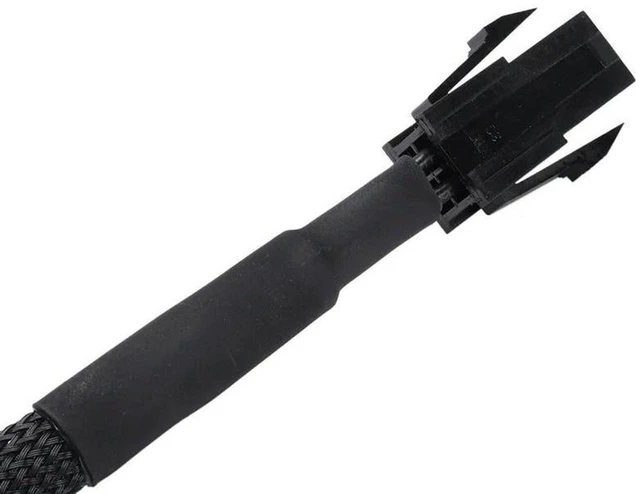Main image of AJMRTC 5 Pack Sleeved ATX 4 Pin P4 Male to Female CPU Power Extension Cable, Black Braided P4 CPU Power Cord for Desktop Motherboard ATX CPU Power Connection & PC Case Modding