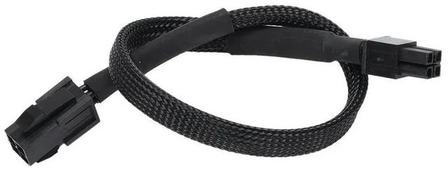 Alt view image 2 of 3 - AJMRTC 5 Pack Sleeved ATX 4 Pin P4 Male to Female CPU Power Extension Cable, Black Braided P4 CPU Power Cord for Desktop Motherboard ATX CPU Power Connection & PC Case Modding