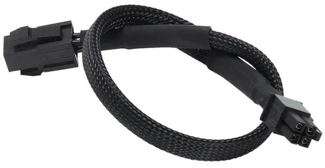 Alt view image 3 of 3 - AJMRTC 5 Pack Sleeved ATX 4 Pin P4 Male to Female CPU Power Extension Cable, Black Braided P4 CPU Power Cord for Desktop Motherboard ATX CPU Power Connection & PC Case Modding