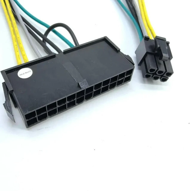 Alt view image 2 of 3 - AJMRTC 24Pin to 6Pin ATX PSU Power Supply Cable, Convert Standard ATX Power Supply for Dell OptiPlex 7050 3669 3050 5050 3668 Motherboard, 24P to 6P Mainboard Power Adapter Wire