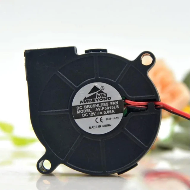 Alt view image 2 of 3 - AJMRTC AV-F5015LS 5015 Centrifugal Turbo Blower Fan, DC12V 0.06A 5cm Universal Cooling Cooler, 50x50x15mm Humidifier Dedicated Mini Turbo Fan for Small Appliance Heat Dissipation
