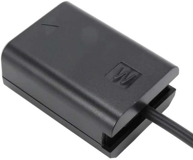 Alt view image 3 of 3 - AJMRTC 2 Pack NP-FW50 Dummy Battery Pack Coupler Adapter with DC Male Coiled Power Cable, NP-FW50 DC Coupler for Sony A7 Mark II A6300 A6000 Camera Continuous Power Supply