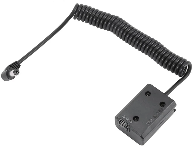 Alt view image 2 of 3 - AJMRTC 2 Pack NP-FW50 Dummy Battery Pack Coupler Adapter with DC Male Coiled Power Cable, NP-FW50 DC Coupler for Sony A7 Mark II A6300 A6000 Camera Continuous Power Supply