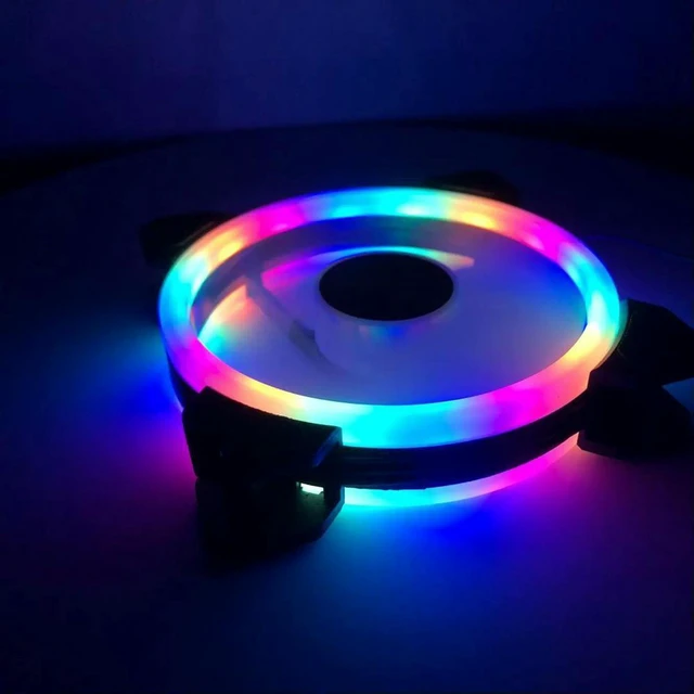 Alt view image 3 of 3 - AJMRTC 120mm DC 12V LED Cooling Fan, Solar Eclipse Frame Silent Low Noise PC Case Fan, High Airflow Quiet Chassis Fan for Computer CPU Water Cooler, Desktop Gaming Case Heat Dissipation