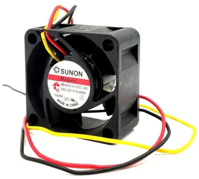 Alt view image 3 of 3 - AJMRTC 4020 Brushless Cooling Fan, 40x40x20mm 40mm 4CM DC 12V 0.60W 3-Wire Replacement Fan MB40201V2-000C-G99, FG Speed Signal Mini Fan for PC Case, Power Supply, Server Small Equipment Heat Dissipati