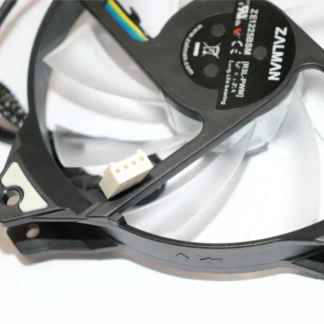 Alt view image 3 of 3 - AJMRTC 12025 120mm 12cm 4-Pin PWM PC Case Cooling Fan, Blue LED Light Silent Gaming Chassis Fan, Adjustable Speed RGB-Less Blue LED Fan for Desktop Gaming PC CPU Cooler Heat Dissipation
