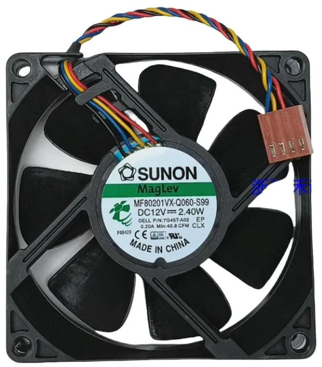 Main image of AJMRTC 8020 8CM PWM Cooling Fan Replacement for 7G45T-A02 MF80201VX-Q060-S99, DC 12V 0.20A High Performance Silent Axial Fan for Computer Case and Electronic Equipment Heat Dissipation