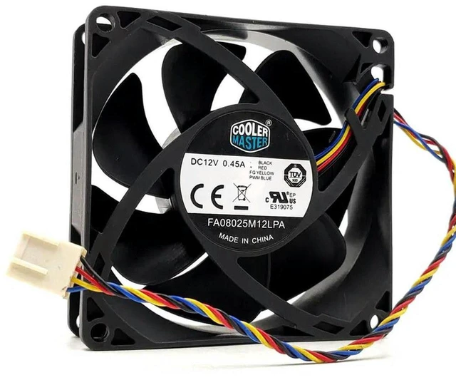 Main image of AJMRTC 8025 80mm 8cm PWM Cooling Fan Replacement for FA08025M12LPA, DC 12V 0.45A Axial Fan for Computer Case, CPU Cooler, PC Cabinet Heat Dissipation