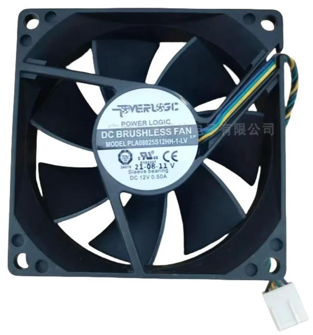 Alt view image 3 of 3 - AJMRTC 8025 PWM Cooling Fan Replacement for PLA08025S12HH-1-LV, 80x80x25mm DC 12V 0.5A 4-Pin Hydraulic Bearing Ultra Quiet Axial Fan for Desktop PC Case CPU Heat Dissipation