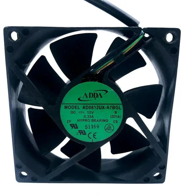 Alt view image 3 of 3 - AJMRTC 80mm 8CM PWM Cooling Fan Replacement for ADDA AD0812UX-A7BGL, HYPRO Bearing Ultra Quiet 16dBA Axial Fan for Server, Gaming PC and NAS System Heat Dissipation