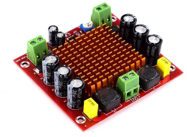 Alt view image 3 of 3 - AJMRTC XH-M544 Mono Digital Audio Amplifier Board, TPA3116DA TPA3116 Chip 150W D2 Mono Channel Power Amplifier Module, DC 12V-24V Input High Efficiency Digital Amp Board for Speaker Audio System