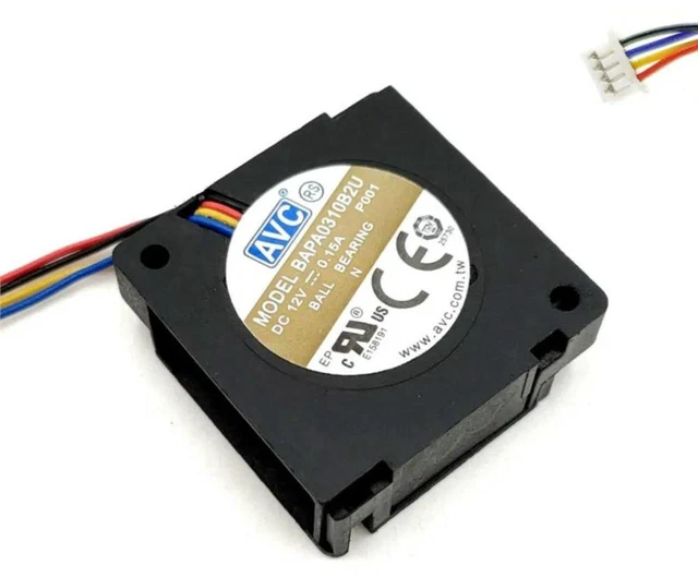 Alt view image 2 of 3 - AJMRTC 30mm Turbo Blower Cooling Fan Replacement for AVC BAPA0310B2U, 30×30×10mm 3CM DC12V 0.15A Dual Ball Bearing 4-Pin Fan, Mini Air Blower Cooler for 3D Printer Hotend Heat Dissipation