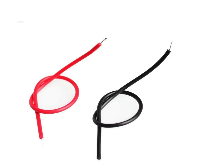 Alt view image 2 of 2 - AJMRTC 100Pcs Breadboard Jumper Wires, Tinned Copper 0.96cm Black & Red Male to Male Breadboard Cable, Pre-Cut Flexible Jump Wire for Arduino Electronic Circuit DIY Projects