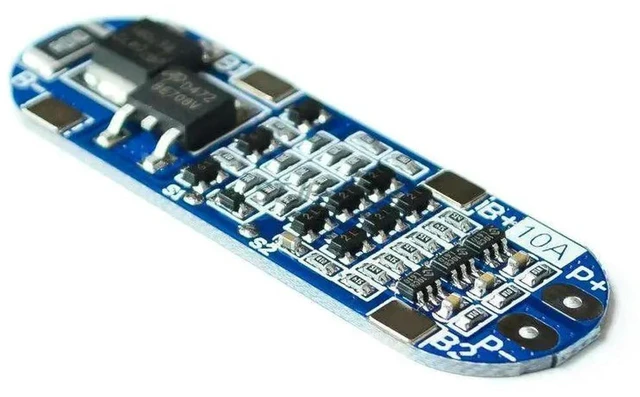 Alt view image 3 of 3 - AJMRTC 3S 10A BMS 11.1V 12.6V Lithium Battery Charger Protection Board Module for 3.7V 18650 Li-ion LiPo Cells, Overcharge Over-Discharge Overcurrent Short Circuit Protection for DIY 12V Battery Pack