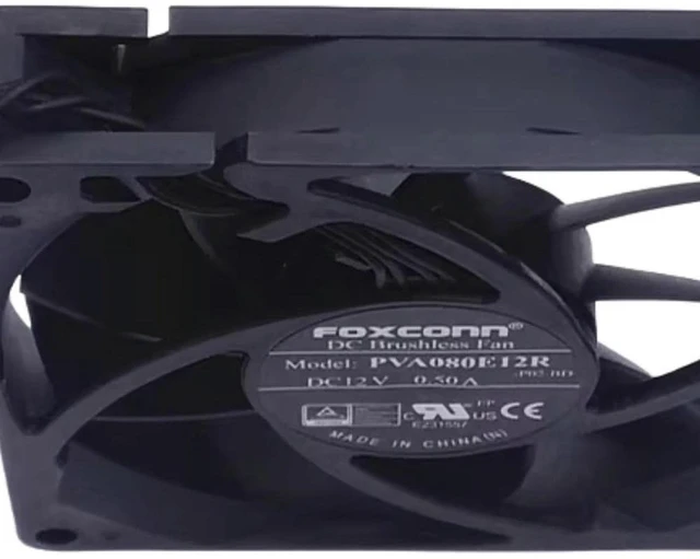 Alt view image 3 of 3 - AJMRTC PVA080E12R 8015 PWM Cooling Fan 80x80x15mm 8CM DC12V 0.5A Single Ball Bearing Slim Fan, 4-Pin PWM High Airflow Replacement Fan for CPU Heatsink PC Case Industrial Heat Dissipation