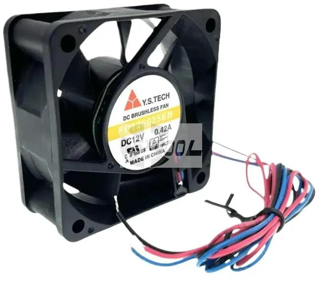 Alt view image 3 of 3 - AJMRTC FD126025EB 60mm Cooling Fan 60x60x25mm DC12V 5400RPM Dual Ball Bearing 3-Wire RD Alarm Server Fan, High Speed Mute Chassis Cooler Replacement for Industrial Cabinet PC Heat Dissipation