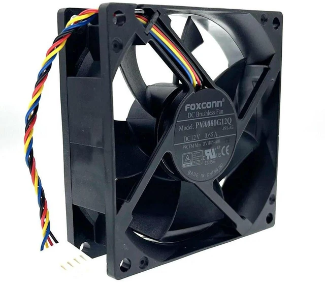Main image of AJMRTC PVA080G12Q DVH85-A01 8025 PWM Cooling Fan 80x80x25mm DC12V 59CFM 4-Pin 4Wire Brushless Fan, High Airflow Replacement Cooler for Server, Inverter, Computer Chassis Heat Dissipation