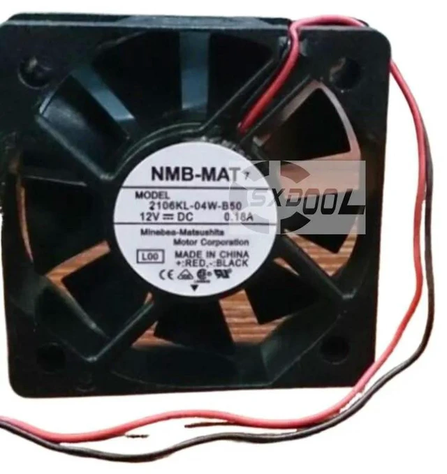 Alt view image 3 of 3 - AJMRTC 2106KL-04W-B50 50mm Cooling Fan 50x50x15mm DC12V 0.18A Dual Ball Bearing 2-Wire Axial Fan, 5cm Replacement Cooler for PC, Electronics and Heatsink Heat Dissipation