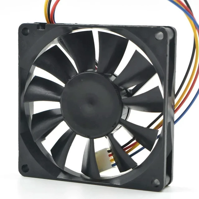 Alt view image 2 of 3 - AJMRTC AVC DS08015B12U 8015 PWM Cooling Fan 80x80x15mm DC12V 0.60A 4-Pin 80mm Slim Fan, High Airflow Replacement Cooler for PC Computer Chassis, Gaming Case and Server Heat Dissipation