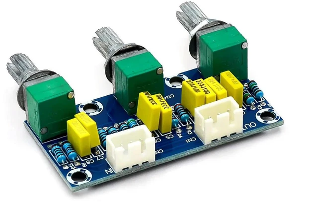 Alt view image 2 of 3 - AJMRTC XH-M802 Passive Tone Control Board, Audio Amplifier Preamp Power Module, Treble Bass Adjustment DIY Electronic PCB Board for Audio Speaker Sound Modification