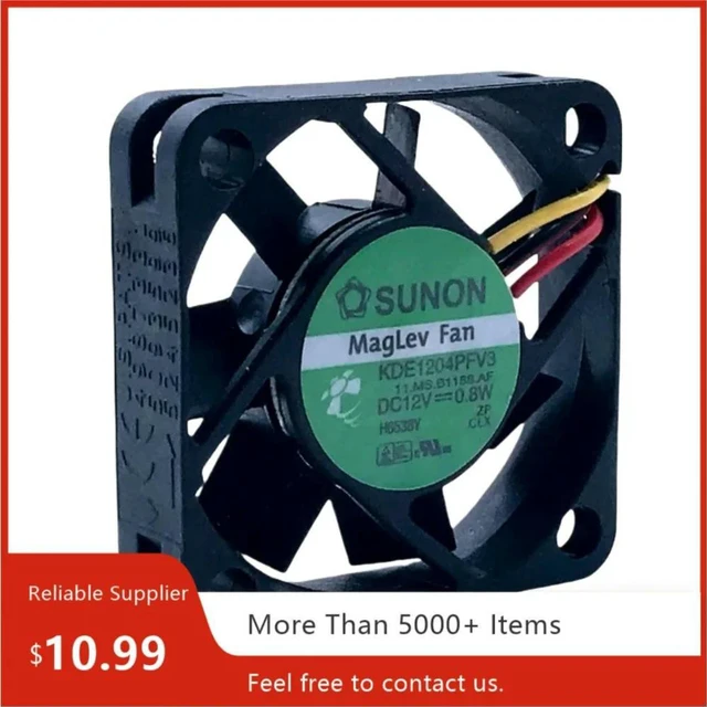 Alt view image 3 of 3 - AJMRTC 40mm 12V Cooling Fan KDE1204PFV3, 40x40x10mm DC12V 0.8W 3500RPM 3-Pin Axial Fan, Replacement Fan for 1U Heatsink and Small Form Factor Equipment Heat Dissipation
