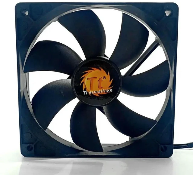 Alt view image 3 of 3 - AJMRTC 120mm 12cm Matte Cooling Fan for Thermaltake TT-1225, 120x120x25mm 3-Pin Ultra Silent Axial Fan, Mute Replacement Fan for Desktop PC CPU Water Cooler & Computer Case Heat Dissipation