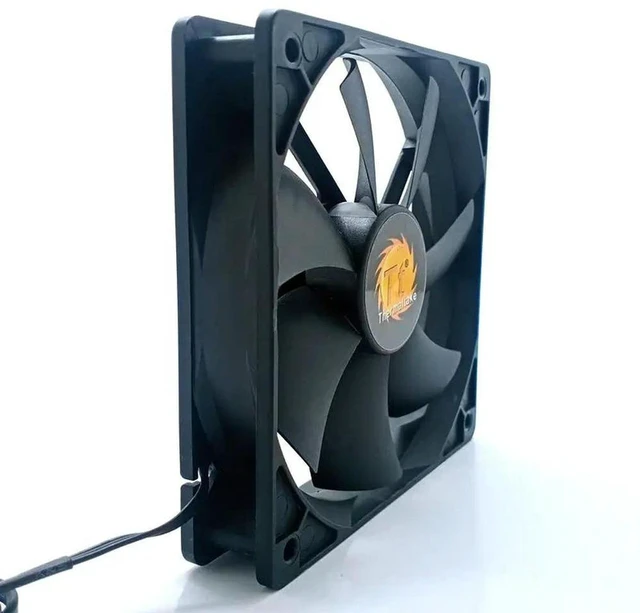 Alt view image 2 of 3 - AJMRTC 120mm 12cm Matte Cooling Fan for Thermaltake TT-1225, 120x120x25mm 3-Pin Ultra Silent Axial Fan, Mute Replacement Fan for Desktop PC CPU Water Cooler & Computer Case Heat Dissipation