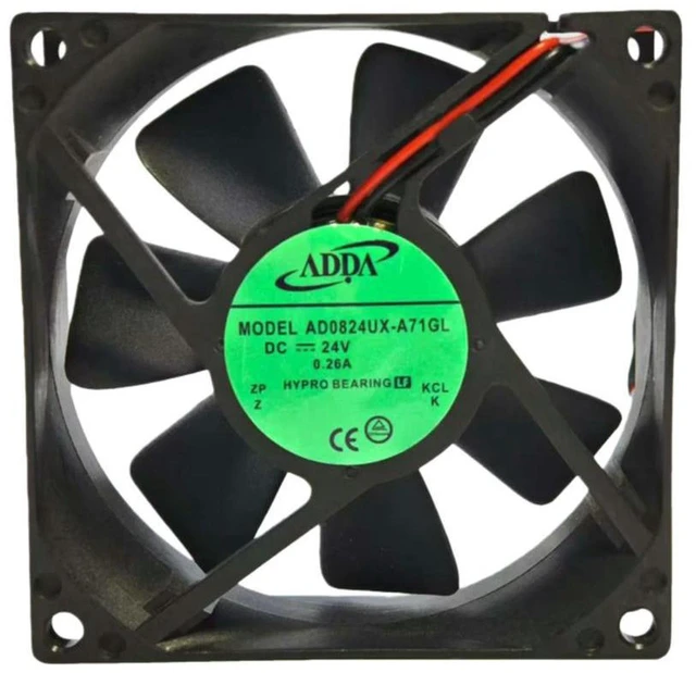 Alt view image 2 of 3 - AJMRTC 80mm 8025 Cooling Fan Replacement for ADDA AD0824UX-A71GL, DC 24V 6000RPM High Speed Ball Bearing Fan, for Inverter Industrial Control Cabinet Heat Dissipation