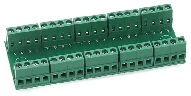 Main image of AJMRTC RS485 Power Signal Distribution Board, DC In Out Multi-HUB Hub Board, High Current 10 Parallel Channels RS485 Bus Splitter, Industrial Power & Signal Module for Automation Control