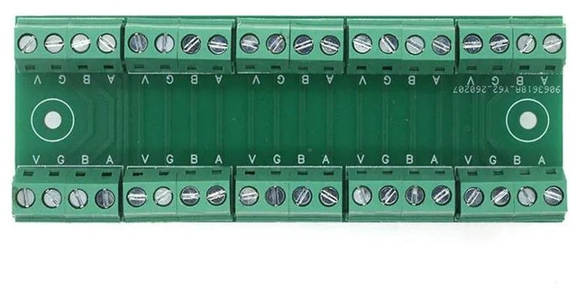 Alt view image 3 of 3 - AJMRTC RS485 Power Signal Distribution Board, DC In Out Multi-HUB Hub Board, High Current 10 Parallel Channels RS485 Bus Splitter, Industrial Power & Signal Module for Automation Control
