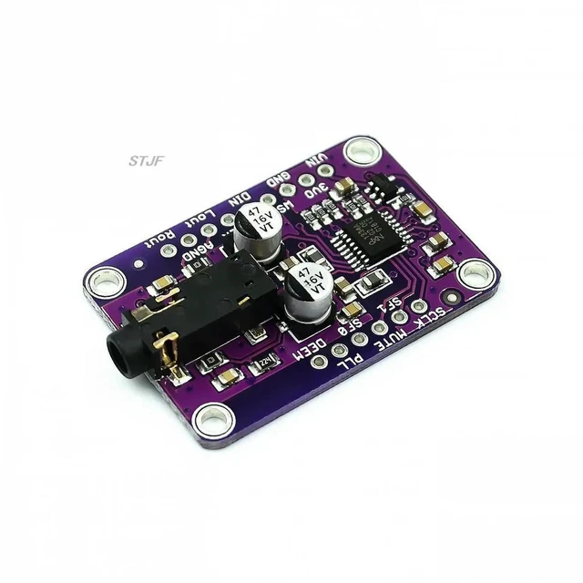 Alt view image 3 of 3 - AJMRTC UDA1334A I2S DAC Audio Stereo Decoder Module, 1334 I2S Digital to Analog Converter Board, 3.3V-5V Power Supply Audio DAC Module for Audio DIY Projects