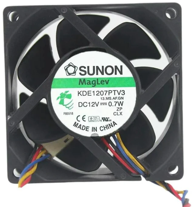 Alt view image 2 of 3 - AJMRTC 1PCS KDE1207PTV3 Server Cooling Fan, 7025 70x70x25mm DC 12V 0.7W, Ultra Quiet 18dBA 3 Wire MagLev Bearing Axial Fan Replacement for Sunon 70mm Server Cabinet Cooling Fan