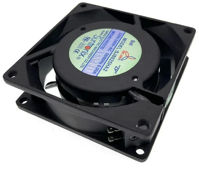 Alt view image 3 of 3 - AJMRTC SJ8025HA2 AC Cooling Fan, 8025 80x80x25mm 80mm AC 220V 240V High Speed Dual Ball Bearing Axial Fan, Industrial Ventilation Fan Replacement for Server, Electrical Cabinet and Industrial Equipmen
