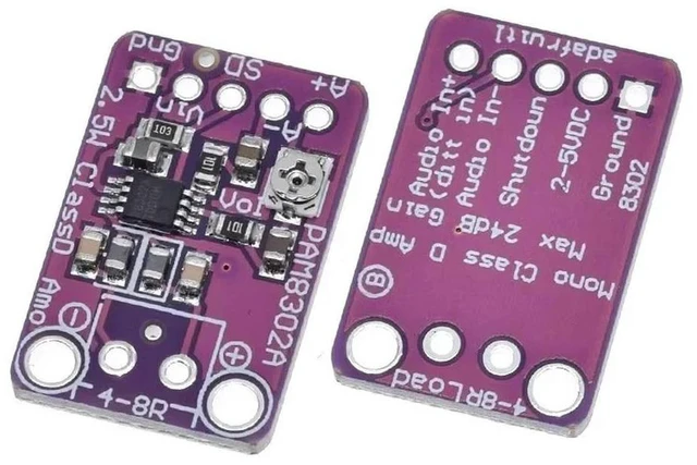 Alt view image 3 of 3 - AJMRTC PAM8302 2.5W Single Channel Class D Audio Power Amplifier Module, Mono Digital Amp Breakout Board, Low Distortion Compact Development Board for DIY Speaker, Portable Audio Electronic Projects