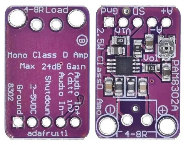 Alt view image 2 of 3 - AJMRTC PAM8302 2.5W Single Channel Class D Audio Power Amplifier Module, Mono Digital Amp Breakout Board, Low Distortion Compact Development Board for DIY Speaker, Portable Audio Electronic Projects
