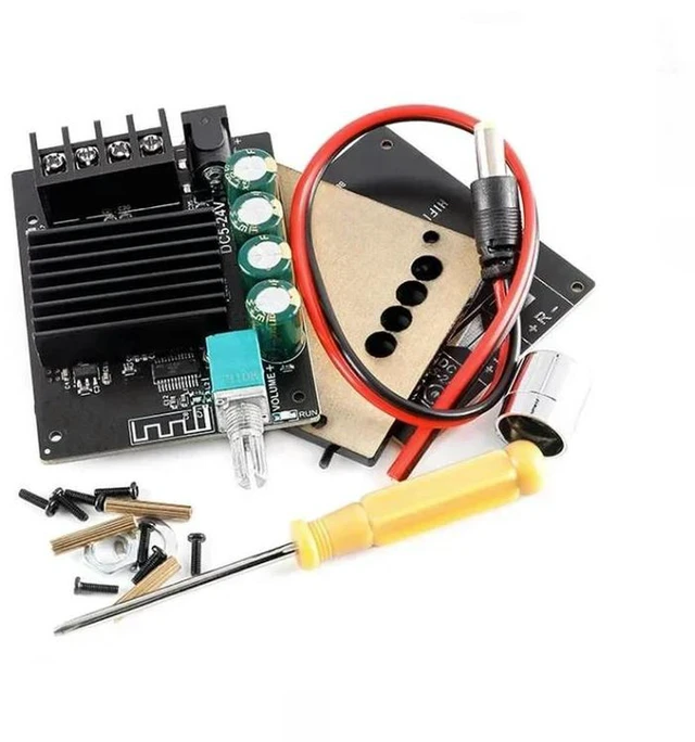 Alt view image 3 of 3 - AJMRTC ZK-1002L Bluetooth 5.0 Digital Audio Power Amplifier Board, 100W×2 Stereo Mini AMP Module, DC 12V-24V High Power Bluetooth Receiver Amplifier Board for DIY Speaker, Home Audio System
