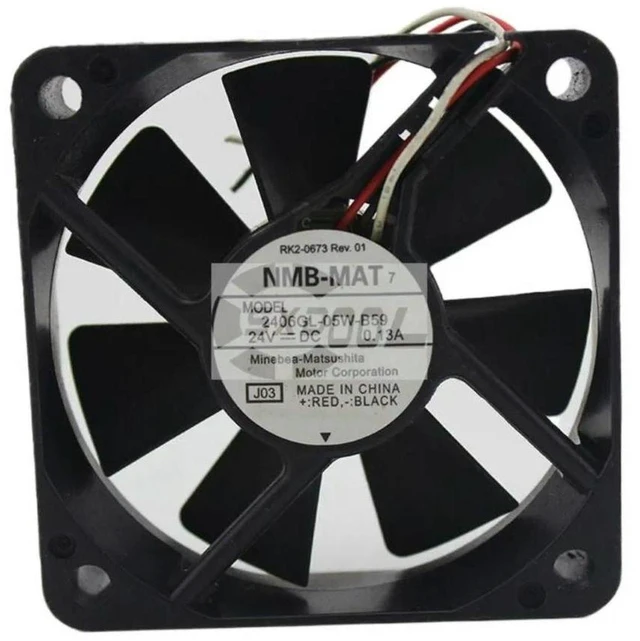 Main image of AJMRTC 6015 60x60x15mm Axial Cooling Fan, DC 24V 0.13A Industrial Server Inverter Fan Replacement for 2406GL-05W-B59 Electronic Equipment Cooler
