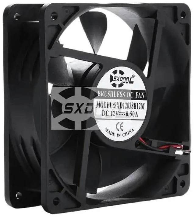 Main image of AJMRTC 120x120x38mm 120mm Dual Ball Axial Cooling Fan, DC 12V 0.5A 2800RPM 110CFM High Airflow Cabinet Fan for Industrial Chassis Heat Dissipation
