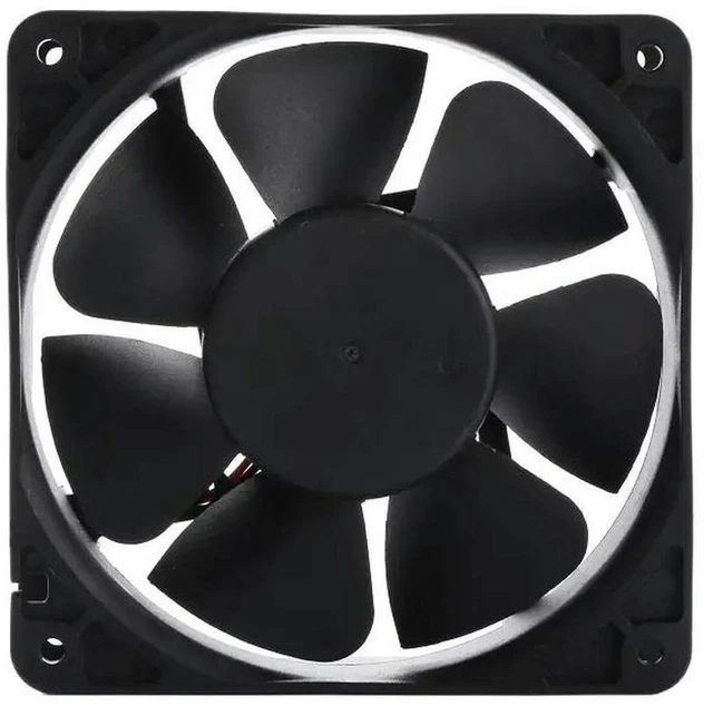 Alt view image 3 of 3 - AJMRTC 120x120x38mm 120mm Dual Ball Axial Cooling Fan, DC 12V 0.5A 2800RPM 110CFM High Airflow Cabinet Fan for Industrial Chassis Heat Dissipation