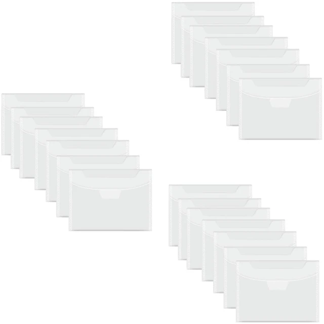 Alt view image 2 of 3 - AJMRTC 60 Pcs Clear Stamp And Die Storage Bags, Resealable Large Envelope Pockets, Transparent Plastic Case Pouch for DIY Scrapbooking, Paper Card Craft Supplies Organization