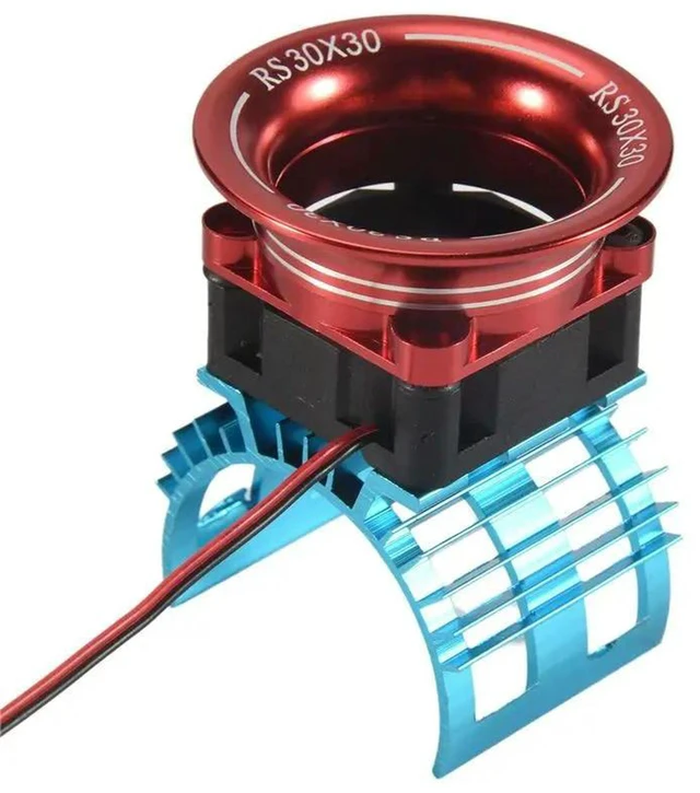 Alt view image 3 of 3 - AJMRTC Motor Heatsink Cover with Cooling Fan for Wltoys A959-B 144001 124019 HSP 1/8 1/10 RC Car, 540 550 3650 Size RC Motor Heat Sink Cooling Assembly