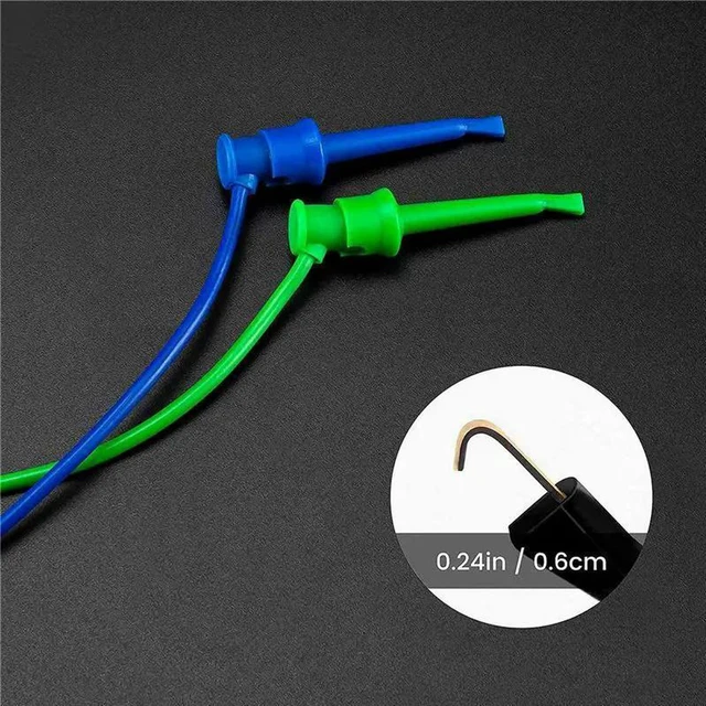 Alt view image 3 of 3 - AJMRTC 10PCS Stackable Banana Plug to Mini Grabber Test Hook Wire, Multimeter Test Lead Set, Flexible 39 Inch Wire Leads, 500V/5V for Electrical Testing and Measurement