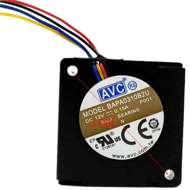 Main image of AJMRTC 30mm 3D Printer Turbo Cooling Blower Fan Replacement for AVC BAPA0310B2U, DC 12V 0.15A Dual Ball Bearing 30x30x10mm 3CM 4-Pin Air Blower Cooler Fan for 3D Printer Heat Dissipation