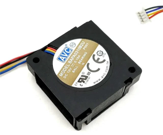 Alt view image 2 of 3 - AJMRTC 30mm 3D Printer Turbo Cooling Blower Fan Replacement for AVC BAPA0310B2U, DC 12V 0.15A Dual Ball Bearing 30x30x10mm 3CM 4-Pin Air Blower Cooler Fan for 3D Printer Heat Dissipation