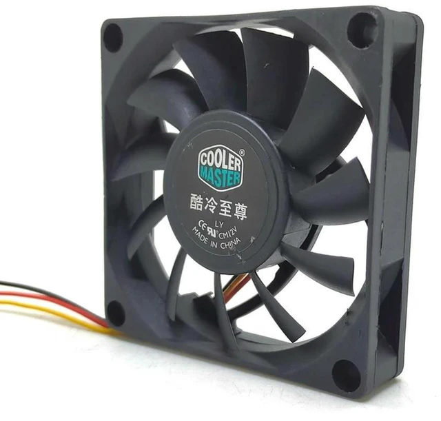 Alt view image 3 of 3 - AJMRTC 70mm Computer Cooling Fan Replacement for A7015-30RB-3AN-F1 DF0701512RFMN E255988-CF, 70x70x15mm 7015 DC12V 0.22A 3-Pin 3-Wire Axial Fan for PC Case CPU Chassis Heat Dissipation