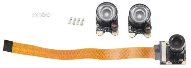 Main image of AJMRTC OV5647 5MP Camera Module for Raspberry Pi 5 Zero 2W W, 1080P Day Night Vision Adjustable Focus Camera, 75° Viewing Angle Mini Camera Module for Raspberry Pi Projects