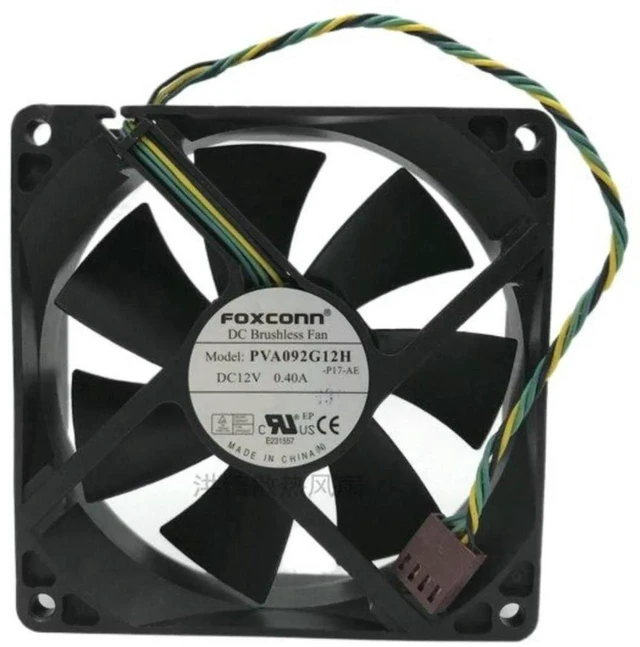 Main image of AJMRTC PVA092G12H 9025 PWM Cooling Fan, 92×92×25mm DC12V 0.40A 4-Pin PWM High Airflow CPU Fan, Hydraulic Bearing Speed Adjustable Fan for PC Case, Server Cabinet Heat Dissipation